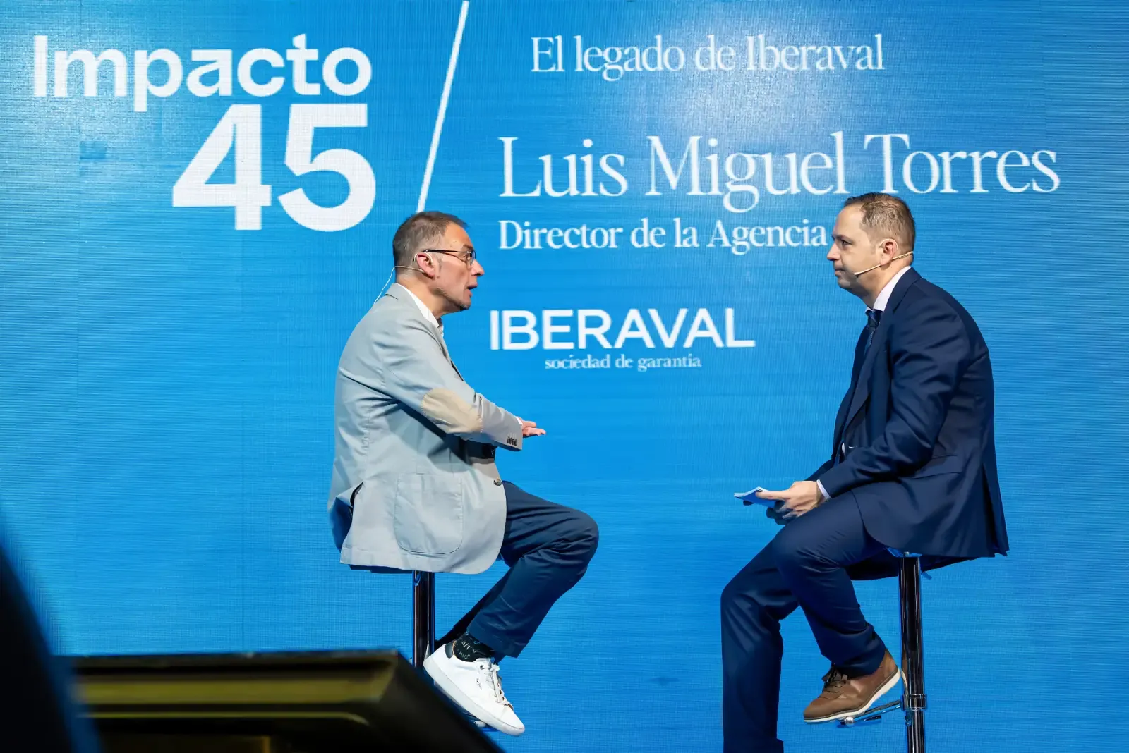 Luis Miguel Torres, durante la conversación con Iberaval