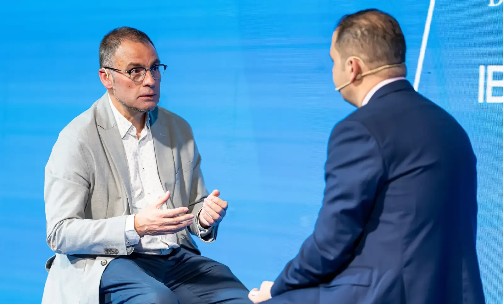 Luis Miguel Torres, durante la conversación con Iberaval