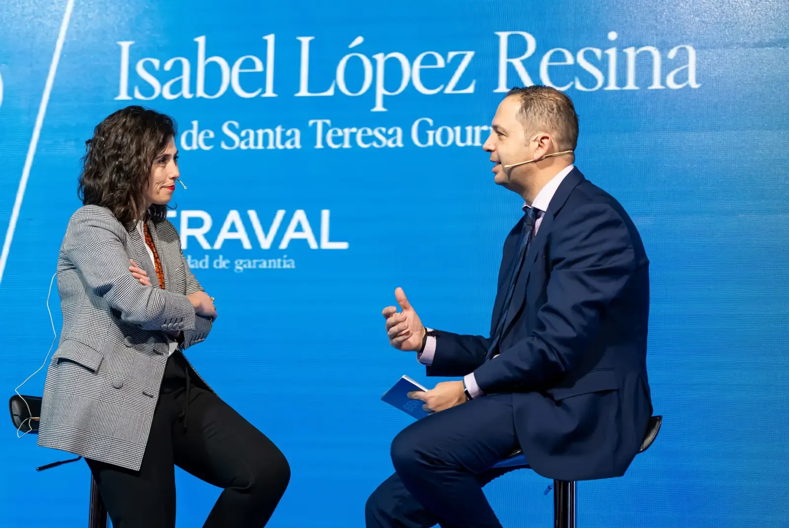 Isabel López Resina, durante la conversación con Iberaval