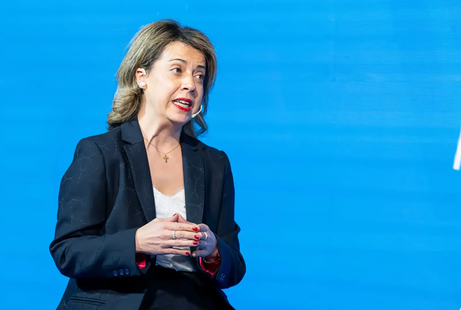 Marian Hidalgo, durante la conversación con Iberaval