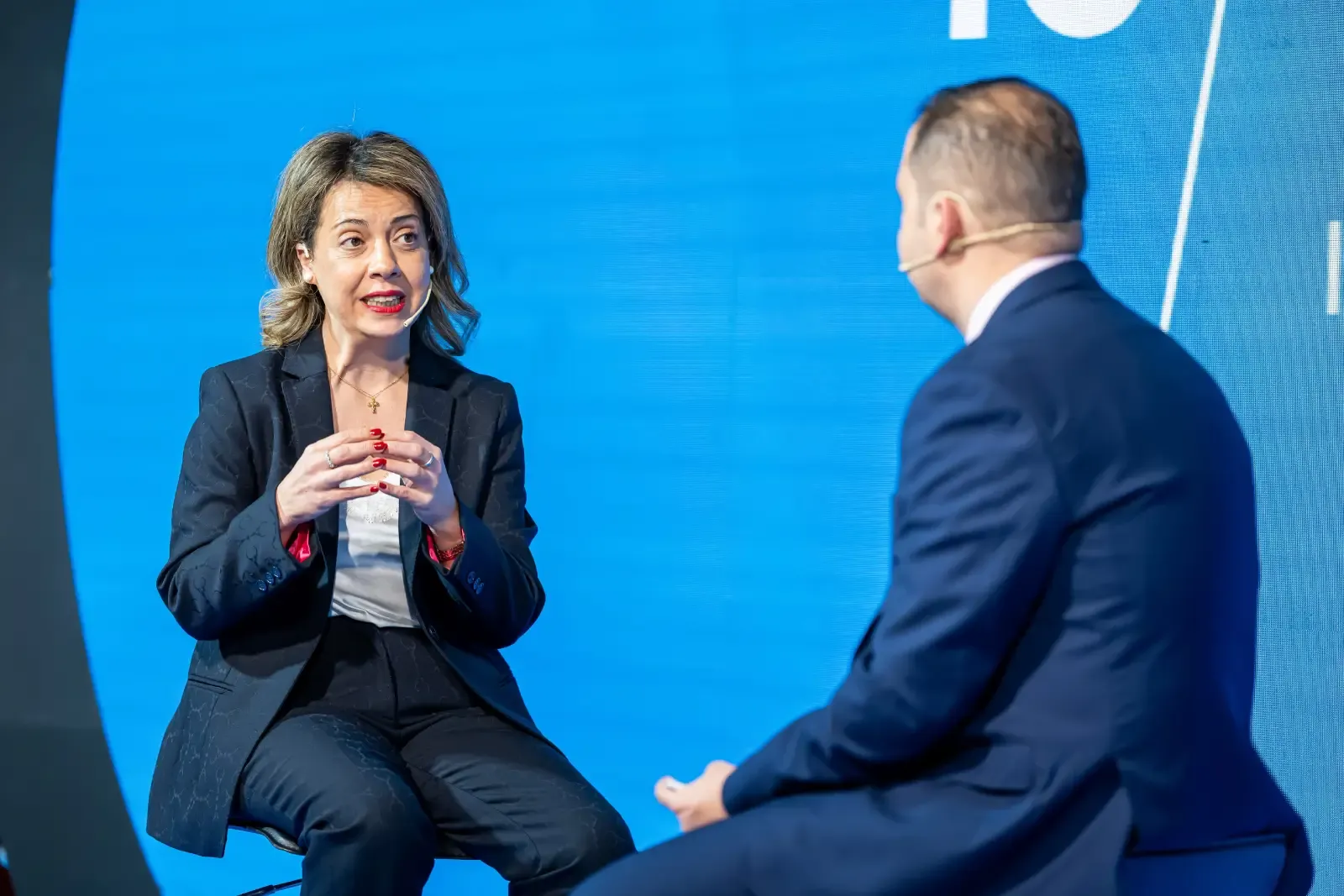 Marian Hidalgo, durante la conversación con Iberaval