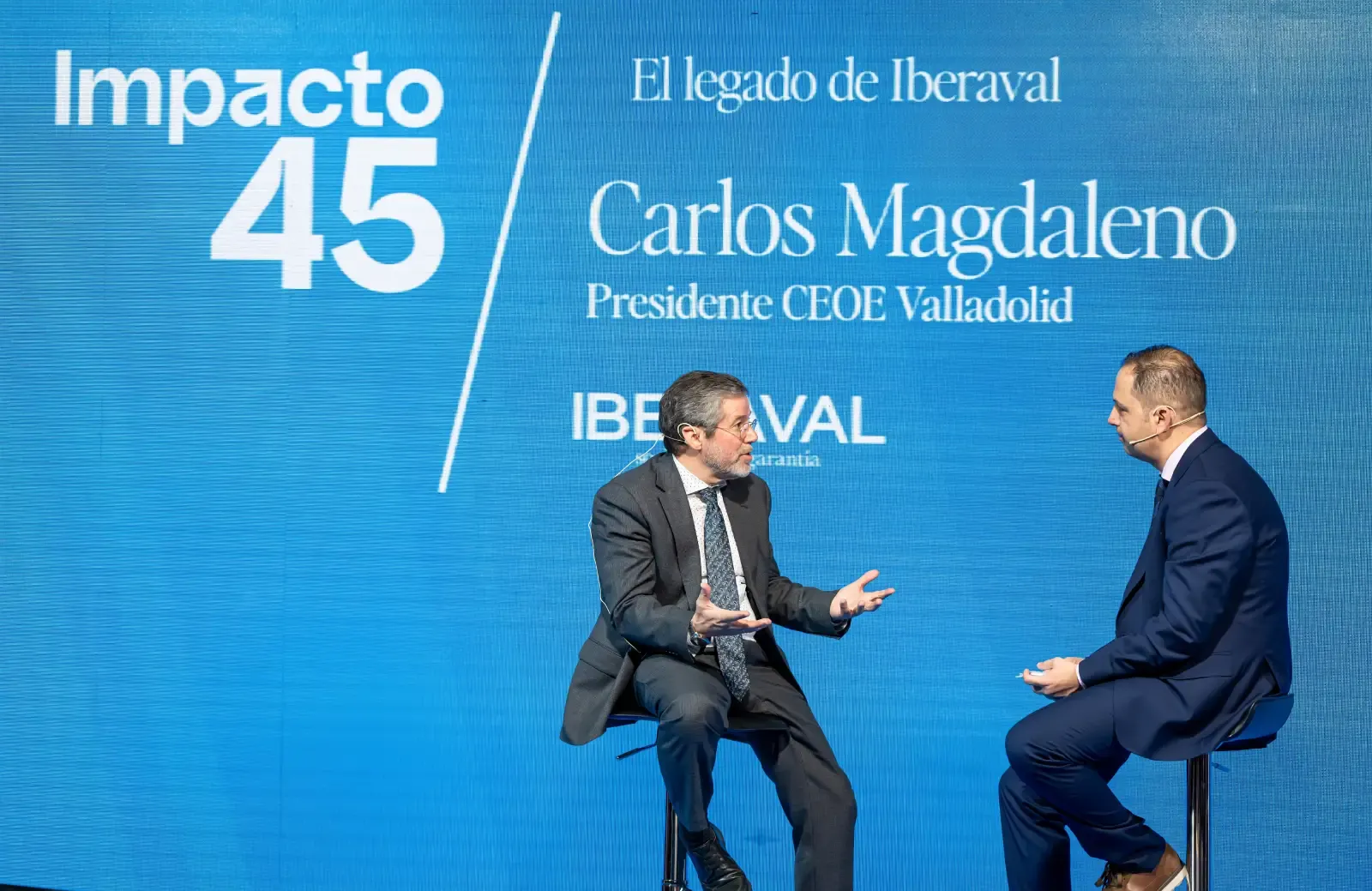El presidente de CEOE Valladolid, Carlos Magdaleno, participa en la iniciativa Impacto 45 de Iberaval