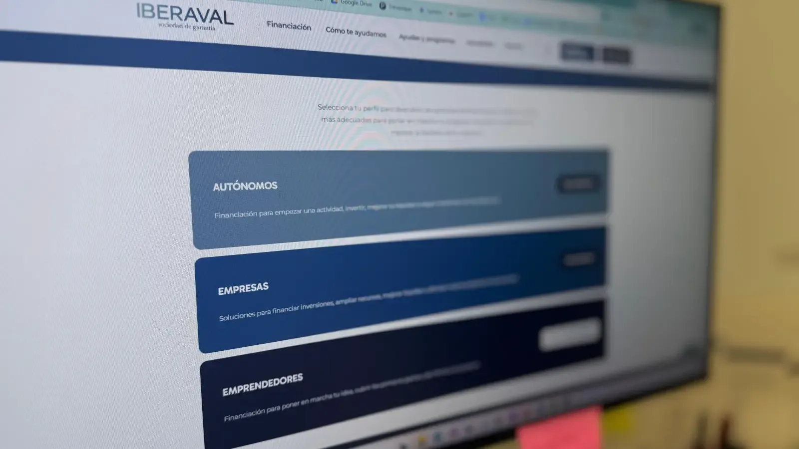 La web se estructura a partir de diferentes opciones de usuario