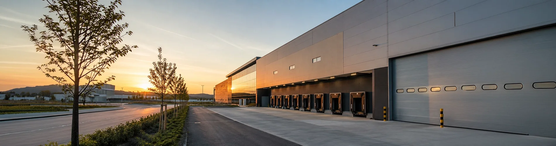 Centro logístico moderno de gran capacidad preparado para operaciones empresariales