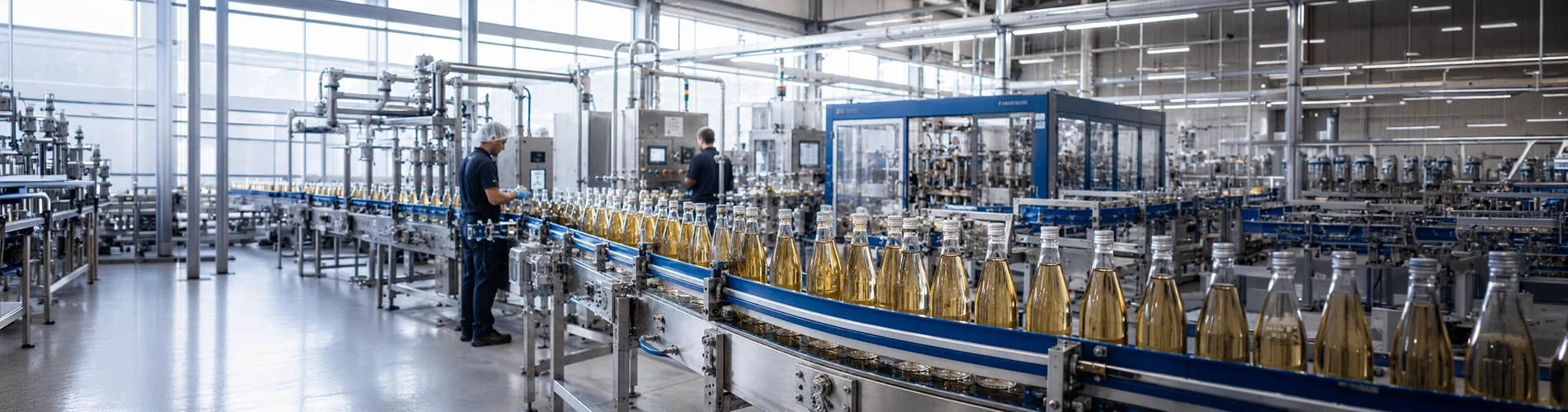 Planta industrial modernizada con línea automatizada de producción, ejemplo de inversión empresarial impulsada por fondos europeos.