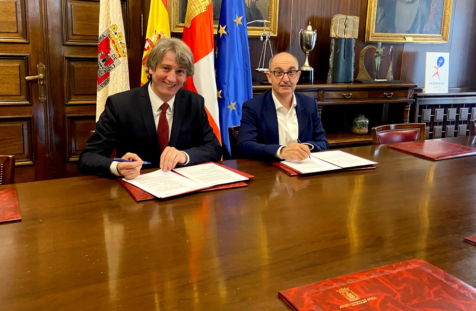 Ayuntamiento de Soria e Iberaval aspiran a superar en 2024 los 500 proyectos respaldados y los 50 millones de apoyo financiero a empresas en su histórico convenio