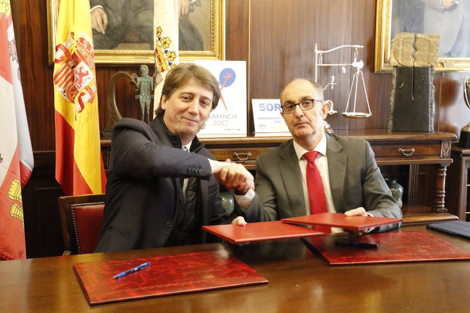 El Ayuntamiento de Soria e Iberaval apoyan la actividad empresarial y hacen frente a la crisis del COVID-19