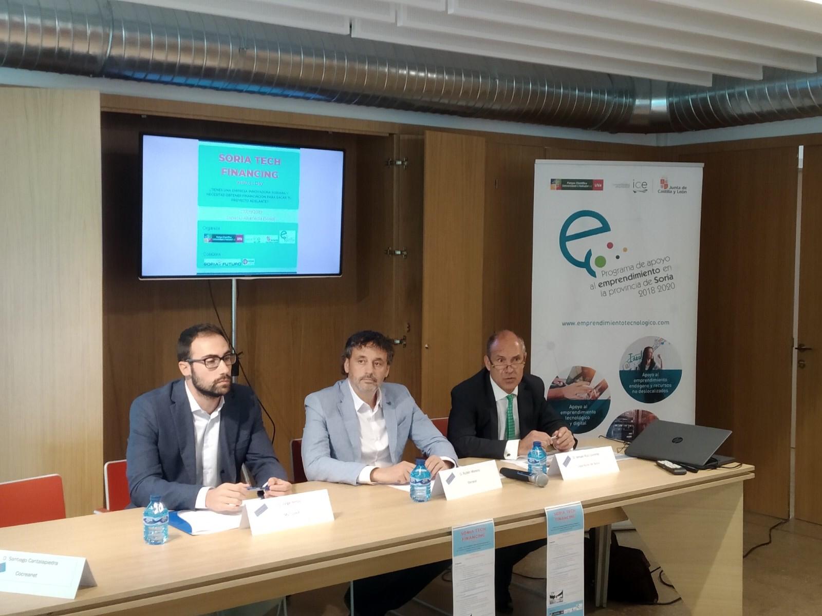 Rubén Moreno pone sobre la mesa las opciones de financiación en la jornada Soria Tech Financing