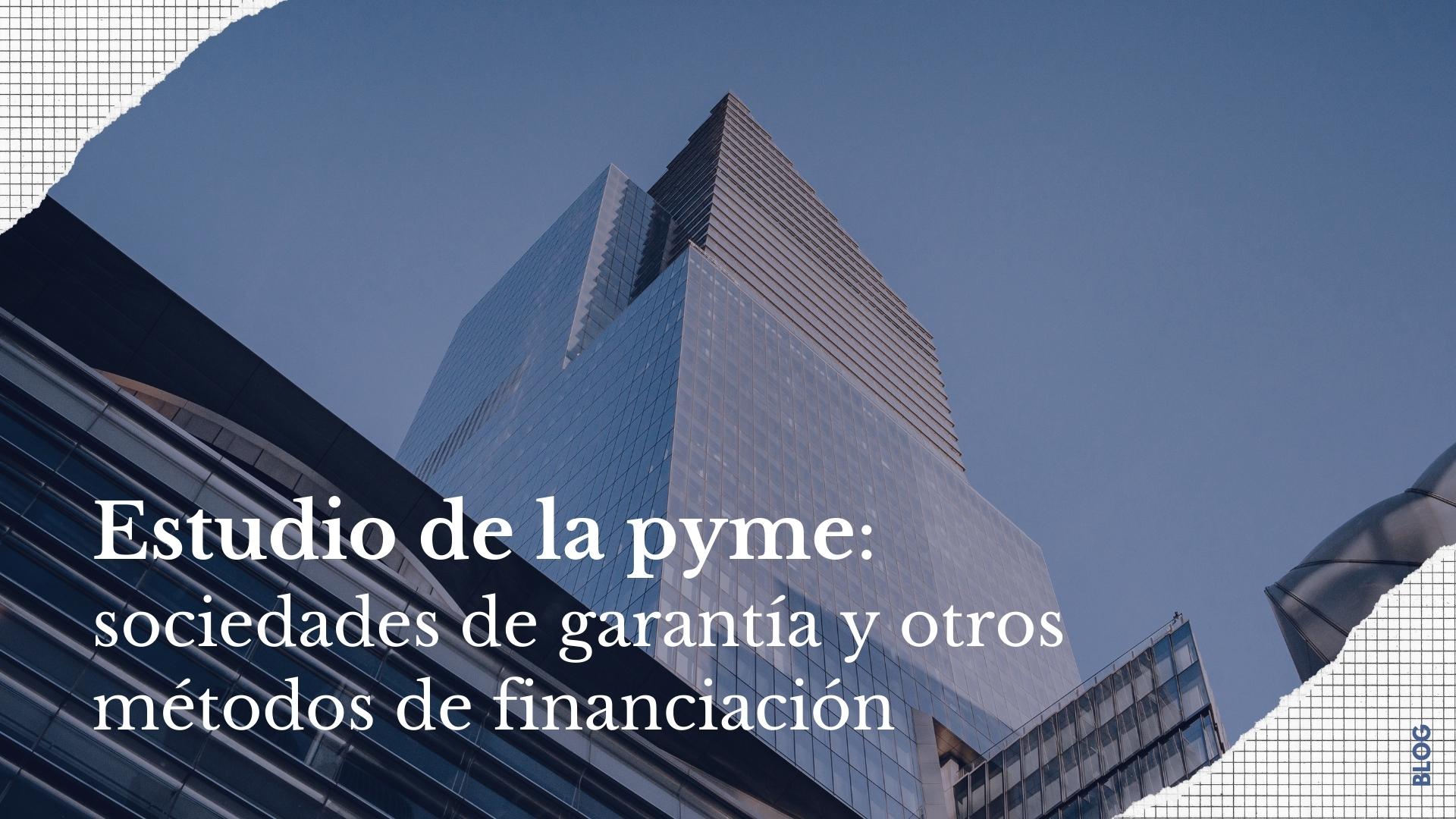 Estudio de la pyme: sociedades de garantía y otros métodos de financiación