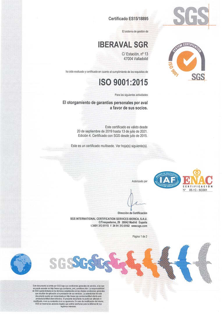 CERTIFICADO SISTEMA GESTIÓN CALIDAD ISO 9001_2015 CERTIFICADO SISTEMA GESTIÓN CALIDAD ISO 9001_2015