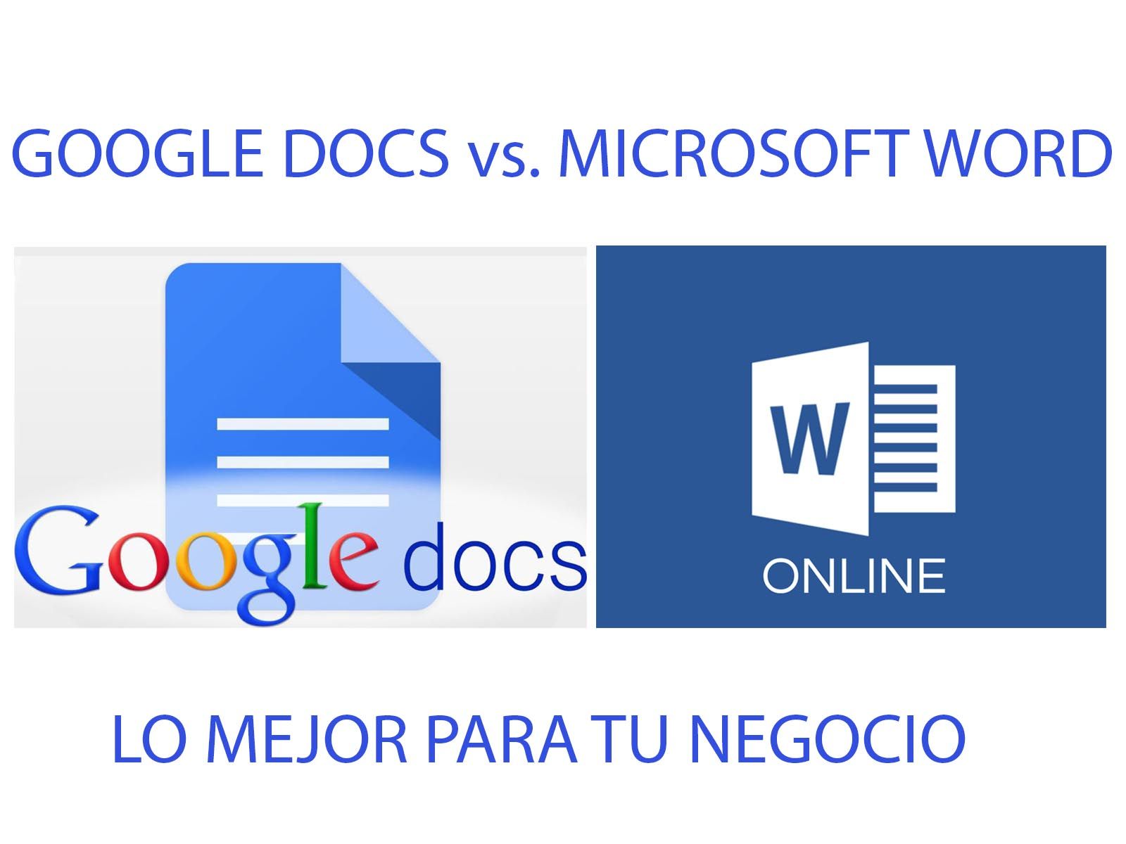 Google Docs o Word para tu negocio Imagen Google Docs o Word para tu negocio Imagen
