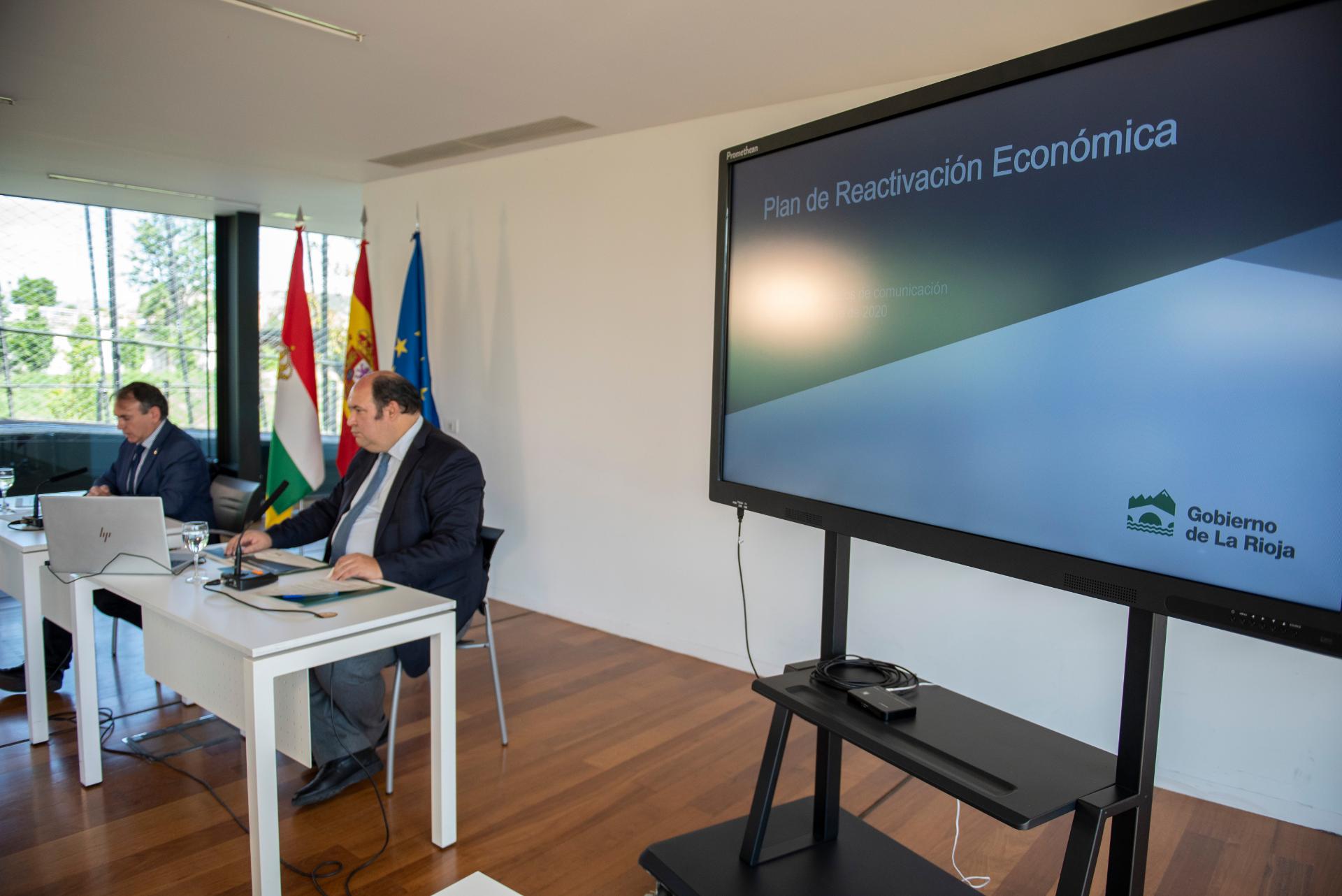 Rueda de prensa para exponer el Plan de Reactivación Económica para La Rioja