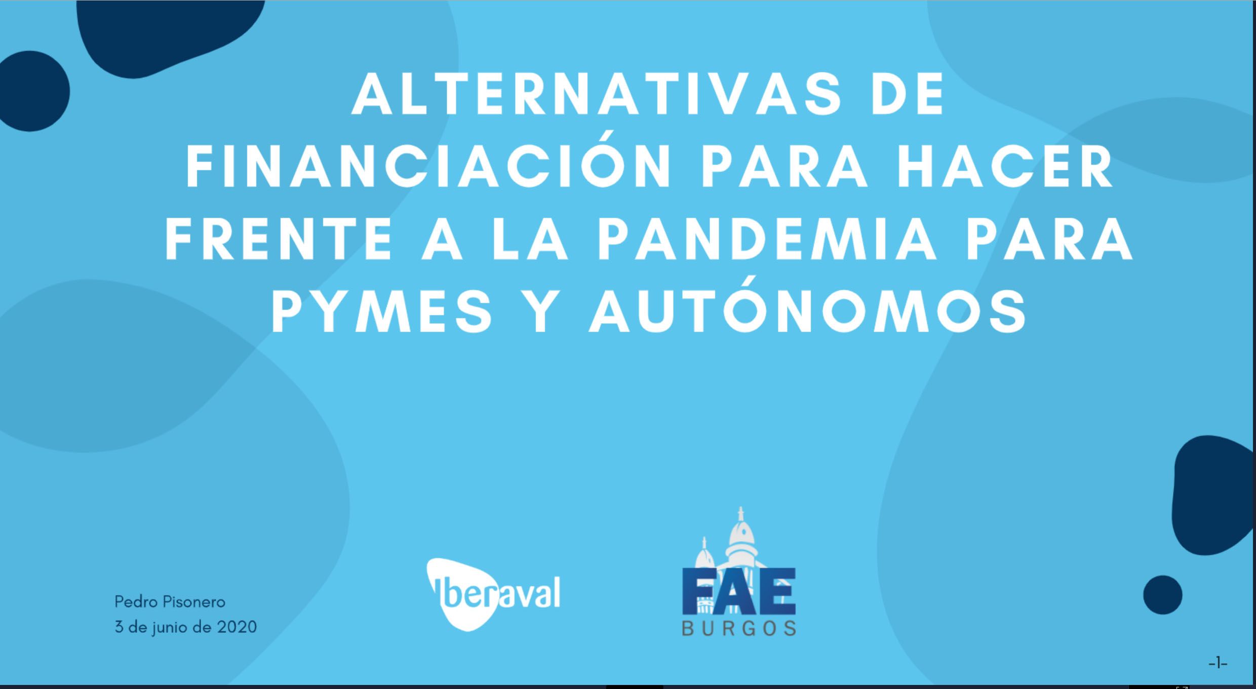 Alternativas de financiación FAE Alternativas de financiación FAE