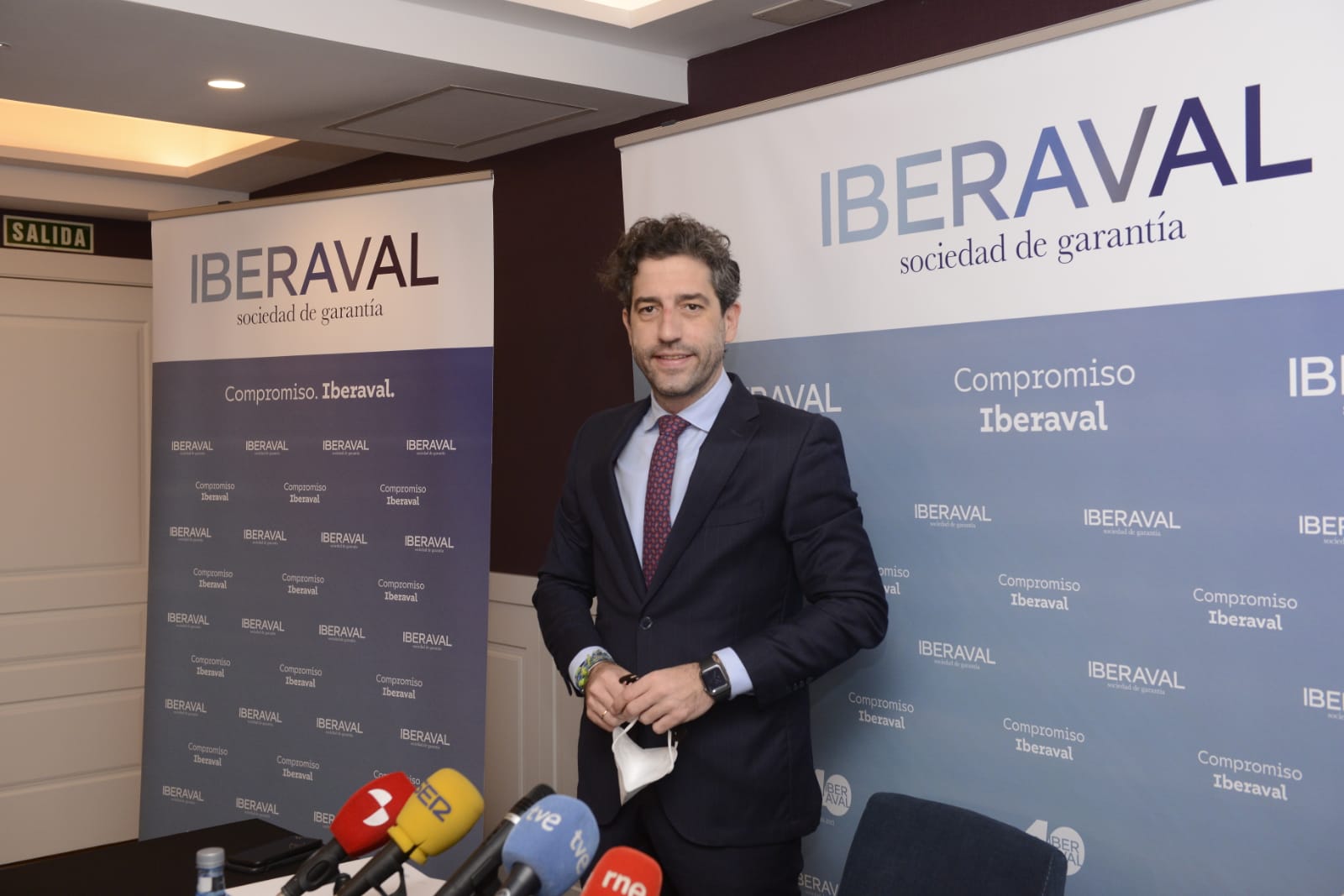El presidente de Iberaval, César Pontvianne, en el acto de presentación de resultados de Iberaval correspondientes a 2021