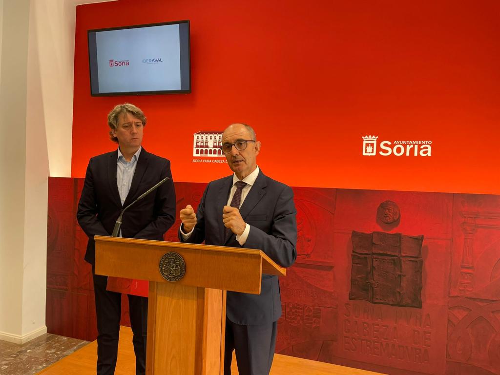 Rueda de prensa de presentación del acuerdo entre Iberaval y el Ayuntamiento de Soria