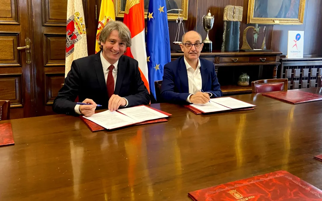 Ayuntamiento de Soria e Iberaval aspiran a superar en 2024 los 500 proyectos respaldados y los 50 millones de apoyo financiero a empresas en su histórico convenio