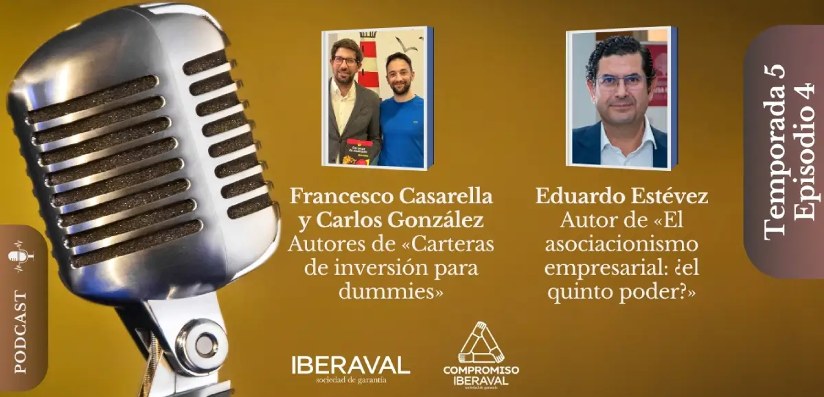 Portada del podcast con Eduardo Estévez y Carlos González y Francesco Casarella