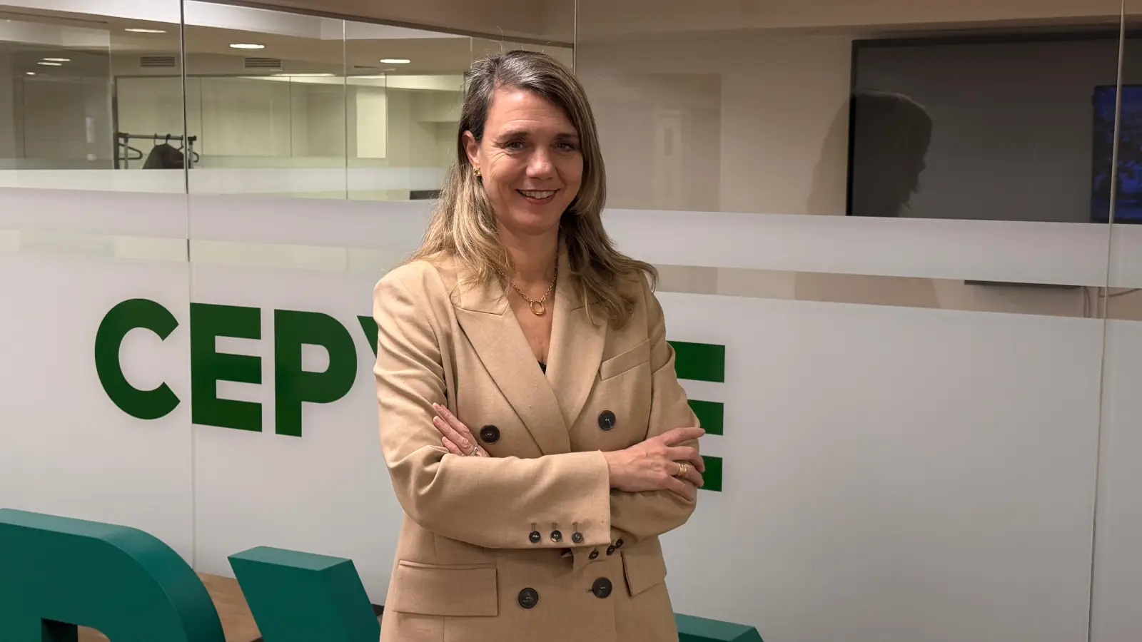 La presidenta de CEPYME, Ángela de Miguel, en la sede de CEOE