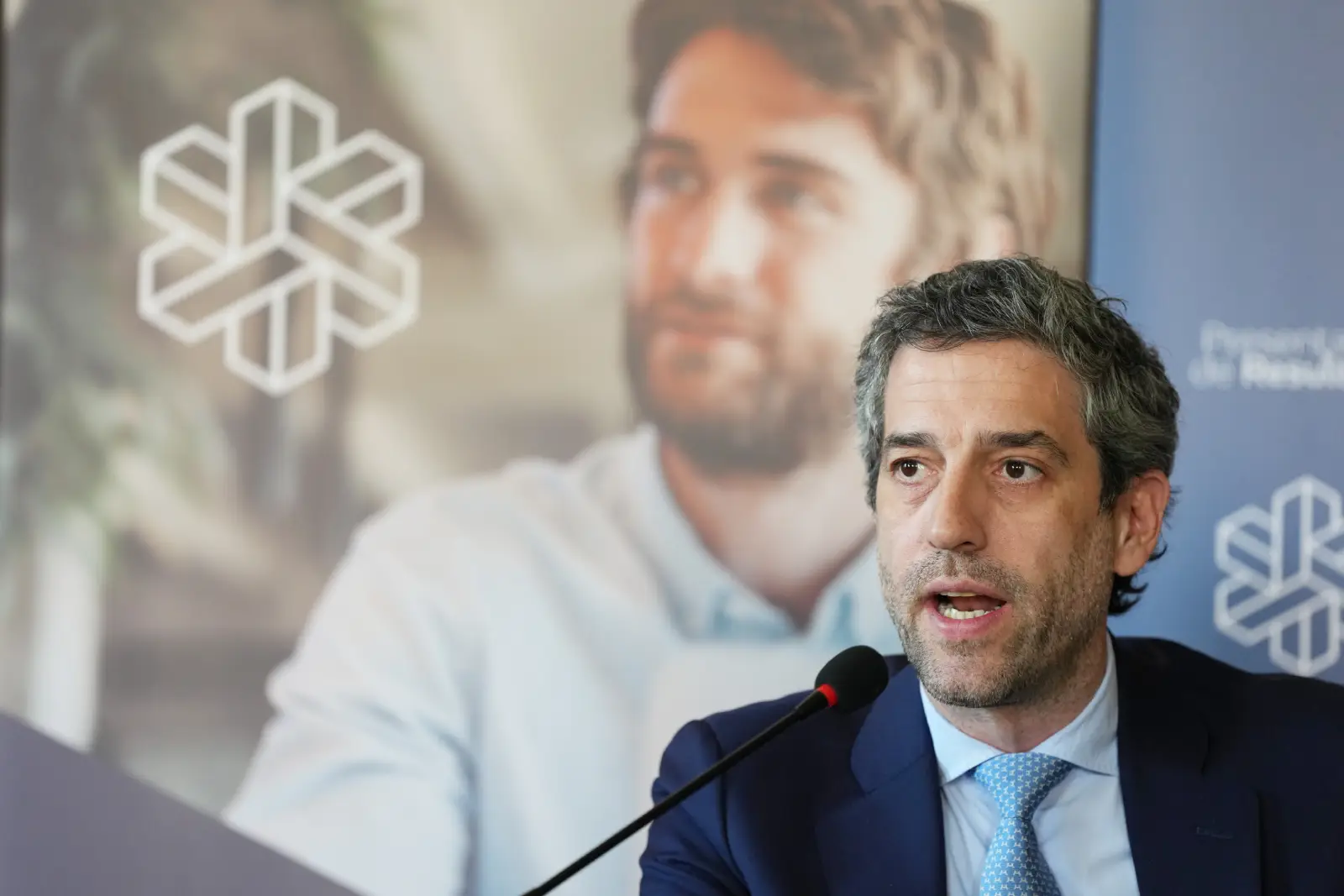 El presidente de Iberaval, César Pontvianne, en la rueda de prensa de presentación de resultados