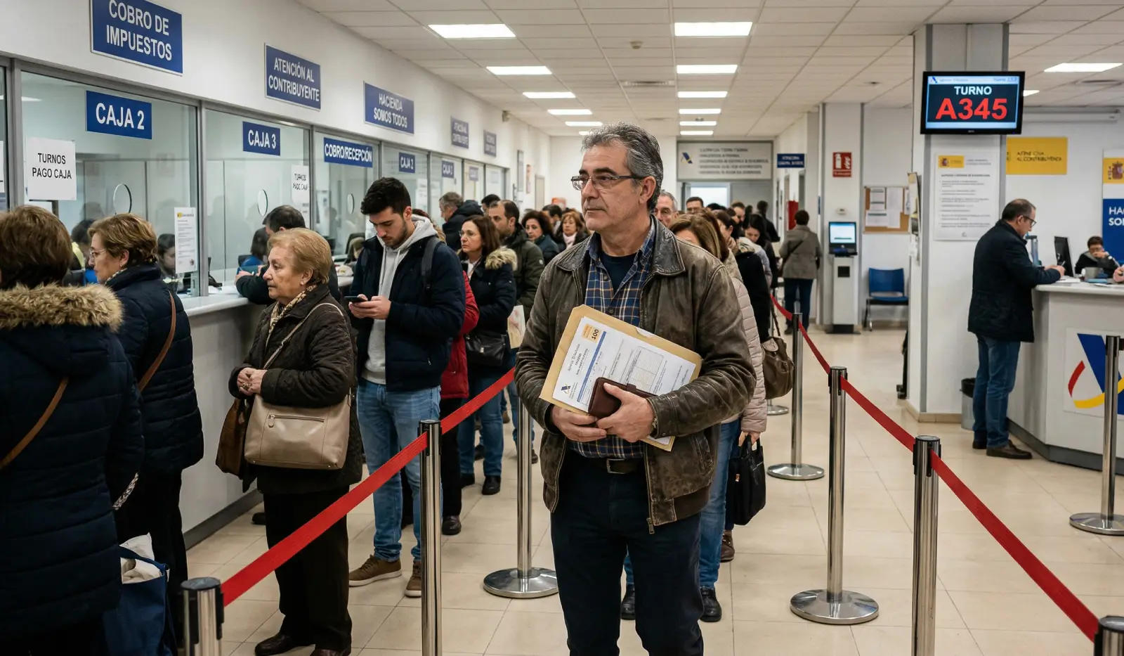 Javier se ha acercado a la delegación de Hacienda de su provincia para cumplir con el modelo 130 de pago trimestral