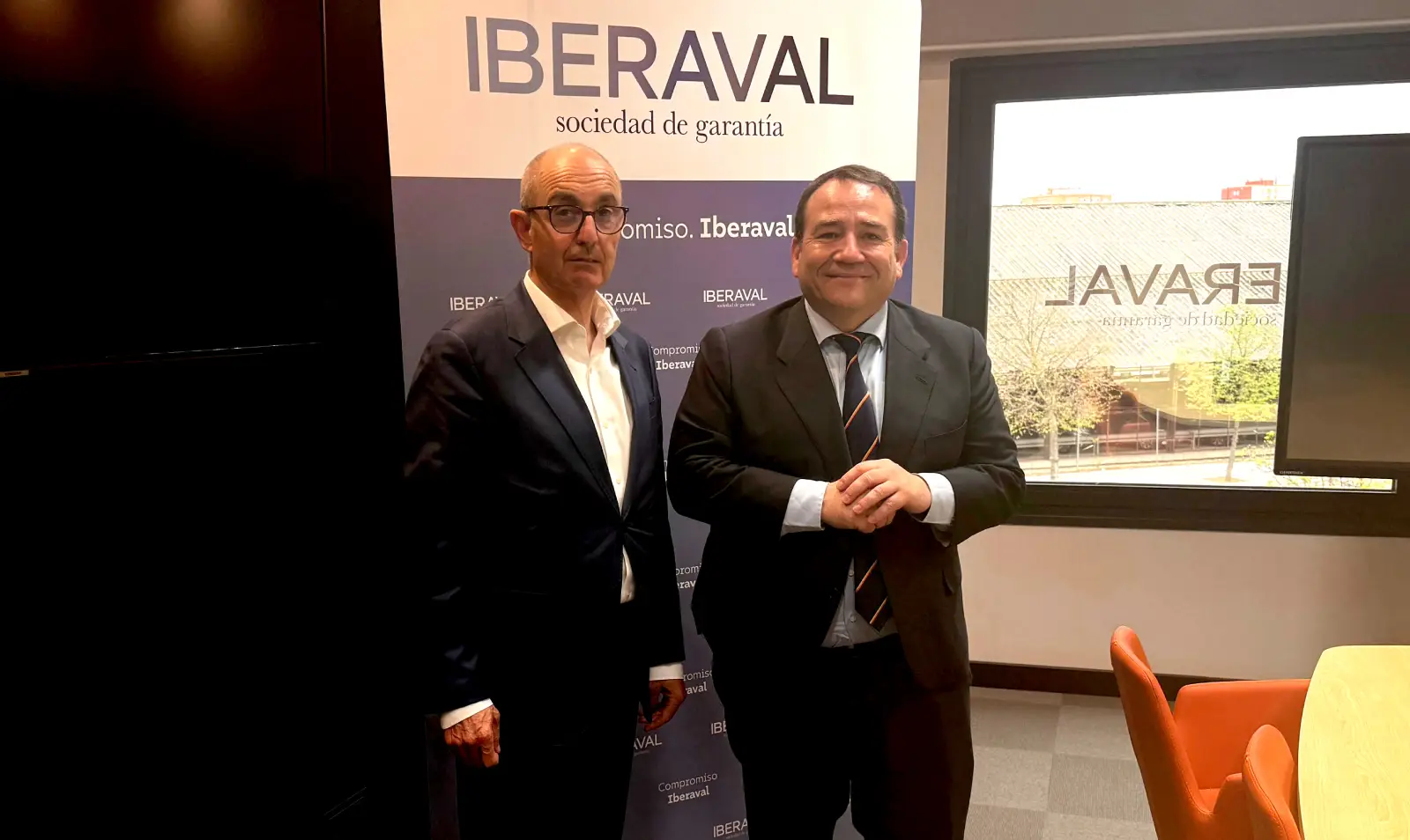 Pedro Pisonero, director general de Iberaval, y Manuel Illueca, presidente del ICO